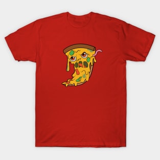 Zombie Slice of Pizza Drawing T-Shirt